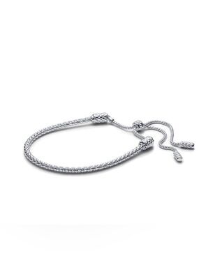 Pandora Sterling Silver Studded Bolo Bracelet